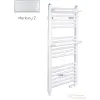 Radeco ROSA AD1-600/R 490x650 törölközőszárítós radiátor, MERKURY 2 (ezüst) színben