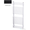 Radeco SARA E A6-400/SPE 1408x450 törölközőszárítós radiátor, MERKURY 8 (selyemfényű fekete) színben