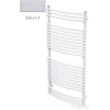 Radeco SONIA E A1-500/SLE 496x550 törölközőszárítós radiátor, SATURN 1 (metál jégszürke) színben