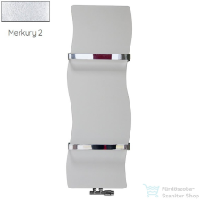 Radeco VINKA 1190x353 design radiátor törölközőtartó nélkül, MERKURY 2 (ezüst) színben fűtőtest, radiátor