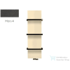 Radeco WALL NEW 1790x470 design radiátor törölközőtartó nélkül, MARS 4 (metál antracit) színben