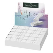 Radír FABER-CASTELL RollOn Sparkle pvc mentes fehér radír