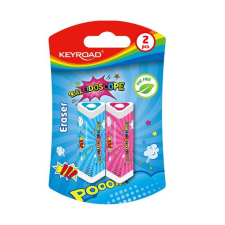 Radír, PVC mentes 2 db/bliszter Keyroad Kaleidoscope vegyes színek radír