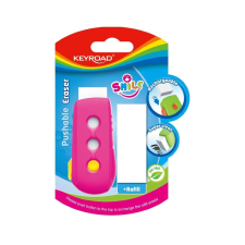Radír, pvc mentes 2 db/bliszter keyroad smile eraser vegyes színek radír
