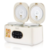 RAF Multifunkciós elektromos rizsfőző, ázsiai stílusú, 800W, 4L, 14 funkció, 2 rekesz, fehér-bézs színű