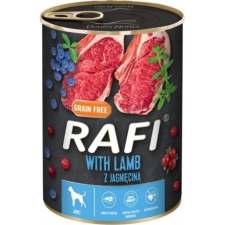 RAFI Kutya Pástétom Bárány, Vörös- és Kék Áfonyával Konzerv 400 g (11801426) kutyaeledel