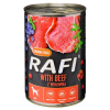 Rafi kutya pástétom marha, vörös- és kék áfonyával konzerv – 400 g