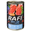 RAFI Rafi kutya pástétom bárány, vörös- és kék áfonyával konzerv – 400 g