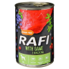 RAFI Rafi kutya pástétom vad, vörös- és kék áfonyával konzerv – 800 g