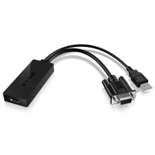 RaidSonic HDMI VGA/D-Sub + USB Átalakító Fekete 20cm IB-AC512 kábel és adapter