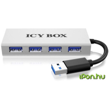 RaidSonic ICY BOX 4 Port USB 3.0 Hub, Srebny hub és switch