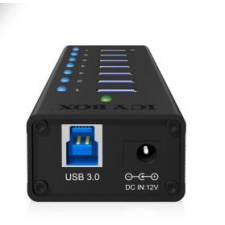 RaidSonic Icy Box 7xPort USB 3.0 Hub fekete pendrive