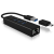 RaidSonic ICY BOX USB3.0 HUB 3Port 1xUSB-C Adapter 1xGigabit LAN Ethernet passiv Fekete (IB-HUB1419-LAN)