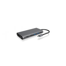 RaidSonic IcyBox IB-DK4050-CPD USB Type-C DockingStation with triple video interface Silver laptop kellék