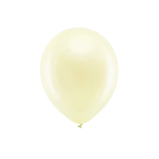 Rainbow Balloons 30cm metál, krémszínű (1 db / 100 db.) party kellék