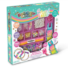  Rainbow Loom Auto Loom Loomi-Pals gumikarkötő készítő szett gyöngyökkel kreatív és készségfejlesztő