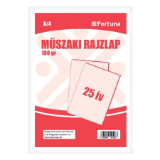 Rajzlap műszaki FORTUNA A/4 180gr 25 ív/csomag rajzlap