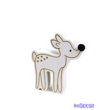  Rajzos fa őzgida figura 10cm - Natúr dekorációs kellék