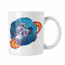  Rakétás Űrhajós - Fehér Bögre bögrék, csészék