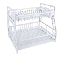 ramiz Fehér műanyag 2 szintes edénycsepegtető konyhai eszköz