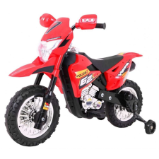 Ramiz.hu Elektromos gyermek Cross motorkerékpár piros színben; támasztó, felszerelhető kerekekkel, divatos... elektromos járgány