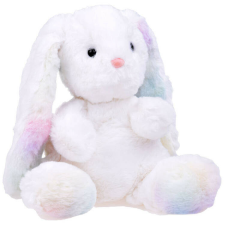 ramiz Plüss fehér szivárványos nyuszi kabalafigura plüss játék - 24 cm plüssfigura