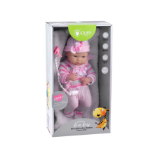 ramiz Pure elbűvölő baba rózsaszín ruhában cumival - 35 cm magas baba