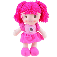 ramiz Zuzia aranyos puha rózsaszín rongybaba - 33 cm baba