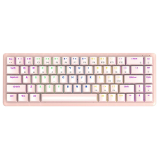 RAMPAGE Rebel Red Switch Mechanikus Vezetékes RGB Billentyűzet ANSI - Rózsaszín (REBEL-PINK) billentyűzet