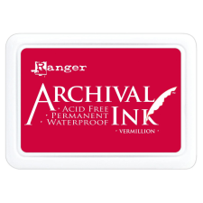 Ranger Bélyegzőpárna , Ranger Archival Ink / Vermillion - (1 db) bélyegző