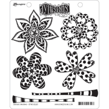 Ranger Gumibélyegző , Doodle Blooms / Dylusions cling stamp (1 db) bélyegző