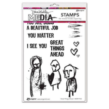 Ranger Ink Gumibélyegző - Remarkable - Dina Wakley - Media cling stamp (1 csomag) bélyegző