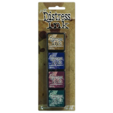 Ranger Mini Bélyegzőpárna készlet , Distress Mini Ink / Tim Holtz - Kit 12 (4 db) bélyegző