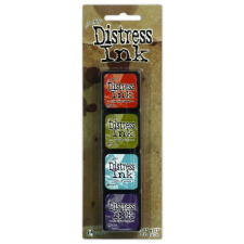 Ranger Mini Bélyegzőpárna készlet , Distress Mini Ink / Tim Holtz - Kit 8 (4 db) bélyegző