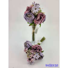 Ranunculus vegyes csokor 28 cm - Pasztel Lilás mix dekoráció