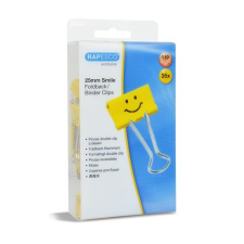 RAPESCO Bindercsipesz, 25 mm, RAPESCO, "Fun", sárga gemkapocs, tűzőkapocs