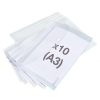 RAPESCO Irattartó tasak, A3, PP, patentos, RAPESCO "Eco", áttetsző