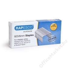 RAPESCO Tűzőkapocs, 923/6, erős, RAPESCO (IRS1235) gemkapocs, tűzőkapocs