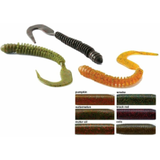 Rapture w. ribbed curly tail 10cm black-and-red 10db lágygumi csali csali