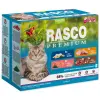  Rasco Premium alutasakos ivartalanított macskáknak 3x lazacos; 3xtőkehalas; 3xkacsával; 3xpulyával 1