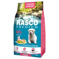  Rasco Premium szárazeledel kölyök- junior, nagy fajtájú kölyökkutyák számára, 3kg jutalomfalat kutyáknak
