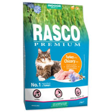  Rasco Premium száraztáp lakásban tartott macskáknak, pulyka cikoriagyökérrel 2kg macskaeledel