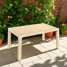  Rattan kerti asztal 150x90 cm - cappuccino színben kerti bútor