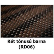 Rattan Polirattan virágtartó láda 130x40x45 cm növénytartó kaspó két tónusú barna kerti dekoráció
