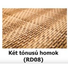 Rattan Polirattan virágtartó láda 46x46x46 cm növénytartó kaspó két tónusú homok kerti dekoráció