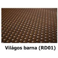 Rattan Polirattan virágtartó láda 98x25x34 cm növénytartó kaspó világosbarna kerti dekoráció