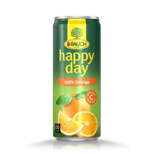 Rauch Gyümölcslé, 100%, 0,33 l, dobozos, RAUCH &quot;Happy day&quot;, Orange üdítő, ásványviz, gyümölcslé