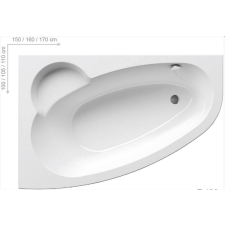 Ravak Asymmetric 160 x 105 bal akrilkád (hófehér) (C461000000) kád, zuhanykabin