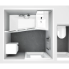 Ravak Behappy II fali sarok öntött márvány mosdókagyló