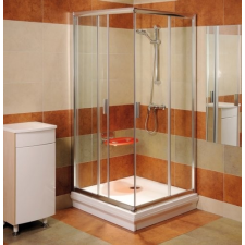 Ravak Blix BLRV2-90 sarokbelépõs zuhanykabin szatén kerettel, transparent edzett biztonságiüveg betéttel kád, zuhanykabin